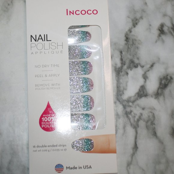 3 For 15 INCOCO - MERMAID TALE Nail Wrap Strips Mermaidcore Ombre Set of 16 - Picture 2 of 8